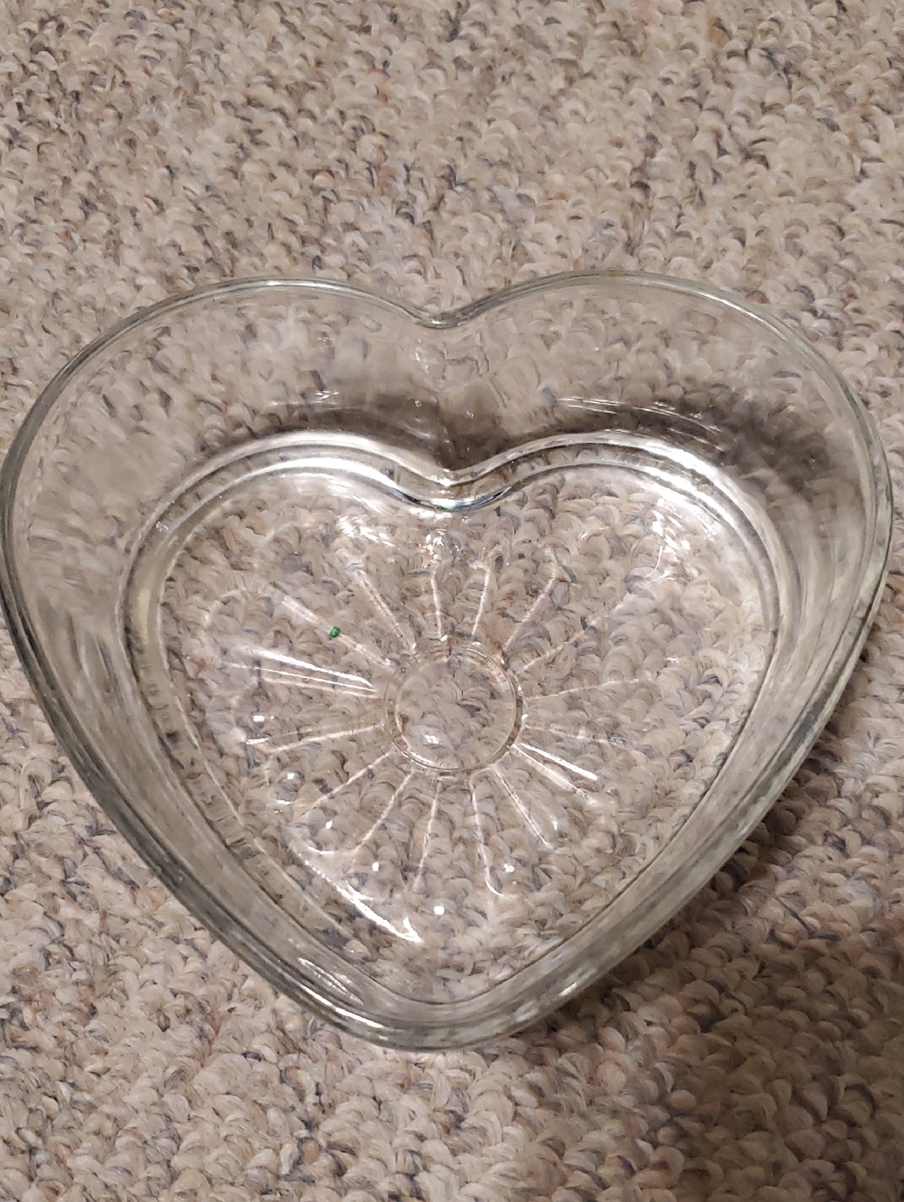 Clear Heart-Shaped Glass Dish
